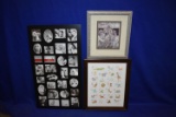 (3) ASSORTED PRINTS/FRAMES, COLLAGE FRAME, ALPHABET