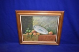 FRAMED FRUIT STILL LIFE ON CANVAS, 31