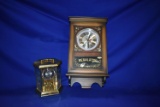 (2) CLOCKS: (1) GOLD ANGELUS WESTMINSTER