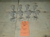 (8) GLASS CANDLE HOLDERS