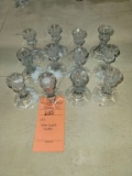 (12) GLASS CANDLE HOLDERS