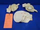 (2) M. VALENTI FLORAL SHAPED CANDLE HOLDERS &