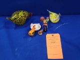 (7) ASSORTED GLASS CHICKENS