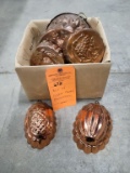 BOX OF COPPER MOLDS/DECORATIONS