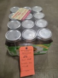 NEW IN BOX, BALL GLASS JARS W/LIDS