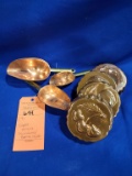 (7) COPPER HANGING DECORATIONS/BAKING MOLDS