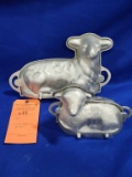 (2) LAMB BAKING MOLDS