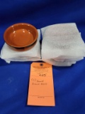 (6) ROUND BROWN BOWLS