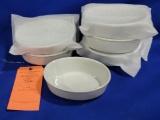 (6) WHITE GLASS DISHES
