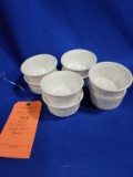 (8) SMALL WHITE GLASS ROUND BOWLS