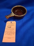(12) BROWN GLASS BOWLS W/HANDLE