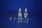 (7) CRYSTAL GLASS SET