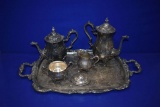 ANTIQUE SILVER  TEA SET, GORHAM VINTAGE E&P YH318