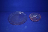 (12) LIGHT PINK PLATES 8-3/4