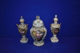 (3) ITALIAN GLASS VASES, HAND CRAFTED BY FIORI FIAMMINGTTI