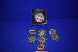 MINI DRAGON FLY PINS & (7) MINI PICUTRE FRAMES
