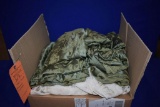 CHAIR COVERS: (7) GREEN, (4) CREAM
