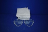 (6) SMALL HEART PLATES