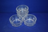 (4) SMALL GLASS ROUND BOWLS