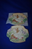 (3) GLASS EASTER TRAYS