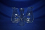 (3) GLASS VASES, HOME DECORATIONS