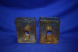 (2) GLASS VASES, HOME DECORATIONS