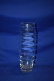 (2) CLEAR GLASS VASES