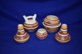 (6) HAND CRAFTED BY S.L. CLAY POTTERY PIECES