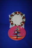 (2) GLASS PLATES