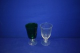 BOX OF (12) GREEN & CLEAR GLASSES (2-ON DISPLAY,