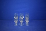 (6) WINE GLASSES