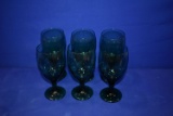 (11) GREEN GLASSES (6-ON DISPLAY, 5-IN BOX UNDER TABLE)