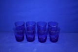 (8) SHORT BLUE GLASSES