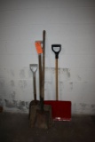 (4) ASSORTED SHOVELS