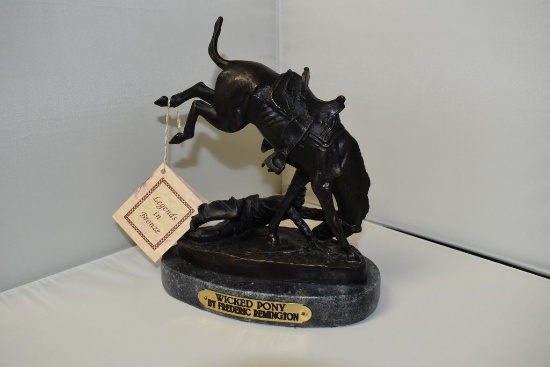 THE WICKED PONY BRONZE 8 1/23" HIGH STATUE BY