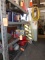 MEDIUM DUTY METAL SHELVING UNIT WITH WIRE GRATE SHELVES,