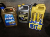 (5) GALLONS OF ANTI-FREEZE AND (3) BOTTLES OF HEET