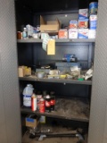 ALL CONTENTS IN CABINET; OIL FILTERS, BRAKE LINES, ETC.
