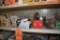 ASSORTED NAILS AND TACKS ON THIS SHELF
