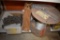 PARTIAL SPOOL OF CABLE, BOX OF CHAIN AND MISC ON