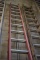 32' WERNER FIBERGLASS EXTENSION LADDER, RED