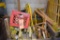 WOODEN BIN WITH ROOF SAFETY RAILING BRACKETS