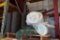 SKID WITH ROLLS OF SHAKE UNDERLAYMENT AND