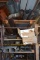 (1) SECTION OF SCAFFOLDING WITH MIXED DOWNSPOUTS,