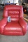 LAZY BOY RED COCOON STYLE LEATHER ROCKER/RECLINER
