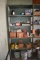 CONTENTS ON FIVE SHELVES AND ON FLOOR UNDERNEATH;