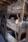 (3) STEEL AND WOOD STACKABLE BASKETS,