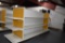 8' LONG DOUBLE SIDED SHELVING UNIT WITH TWO END CAPS,
