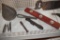 CLOCK, SAWS, SOLDERING IRONS AND MISC. VINTAGE TOOLS
