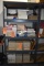 STEEL SHELVING UNIT WITH WOOD SHELVES, 36